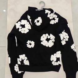 Denim Tears Black Cotton Wreath Hoodie