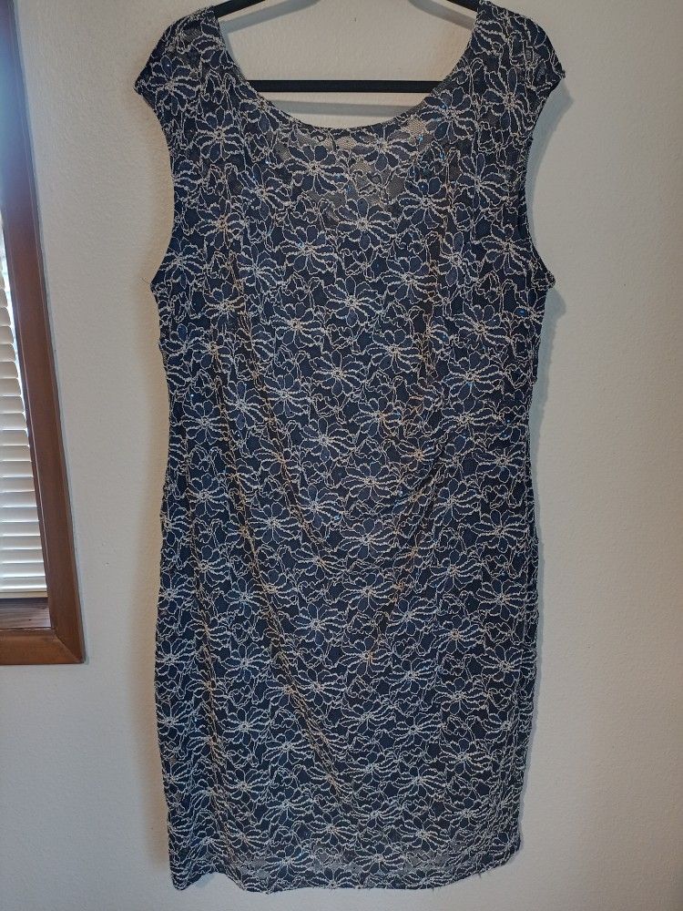 Roz & Ali Sleevless Evening Sheath Dress