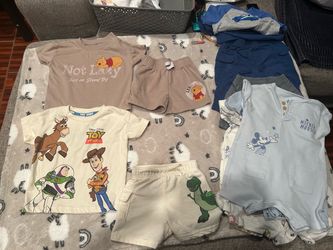 bundle of baby clothes
