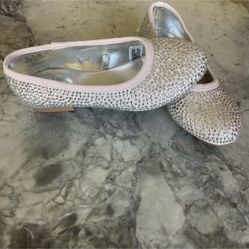 Soft Pink Rhinestone Princess Shoes