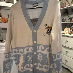 One Piece - Straw Hat Jolly Roger Cardigan (size Medium)
