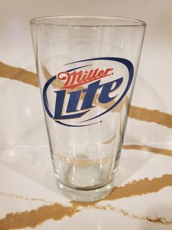 Miller Lite the Activator Glass Logo Clear Glass Heavy Restaurant Quality Beer Drinking Collectible 