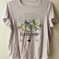 Old navy blue bird shirt