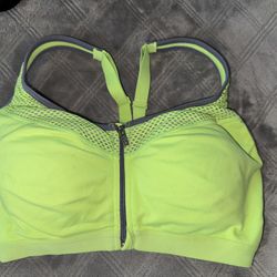 Victoria’s Secret green front close Sports Bra size 34D