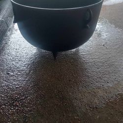 Antique Cast Iron Flowerpot 