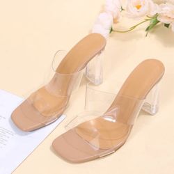 Clear/ Nude Heels