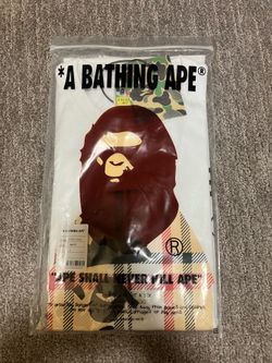 T-shirt BAPE Plaid Check Ape Head Tee S