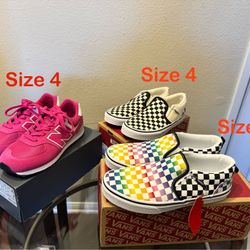 New Girls Shoes Vans and New Balance Size 4 and 5