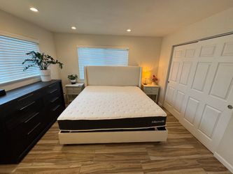 King size linen Bed Frame