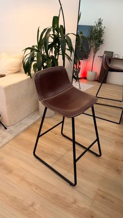 Leather barstool