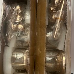 Crystal Tealight Candle Holders Set of 6- Gold
