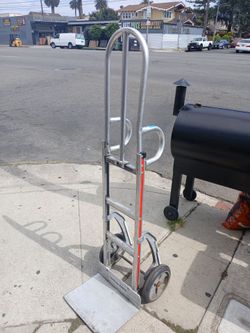 MAGLINER General Purpose Hand Truck: 500 lb, Dual-Loop, Silver, Aluminum