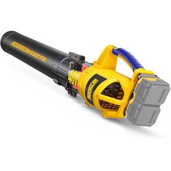 Cordless Leaf Blower for Dewalt 40V Max Battery(2 * 20V Drive),650CFM Air Blower, 2 Variable Electric Leaf Blower for Yard Lawn Care/Snow Blowing(Batt