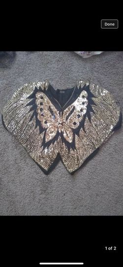 Vintage butterfly chaquiras