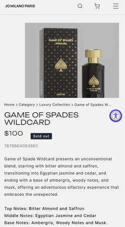 Jo Milano Paris Game of Spades Wildcard Parfum