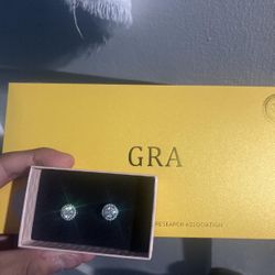 1.0ct moissanite Earrings 