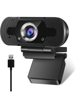 1080P Webcam, HD Webcam with Microphone