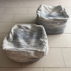 Square Cube Pouf / Chair / Ottoman / Foot Rest – SET OF 2