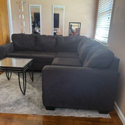 Black Couch Sectional 