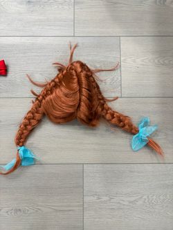 Halloween Red Braided Costume Wig