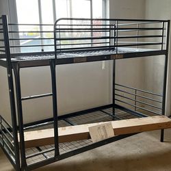 Twin Size Bunk Bed For 3 Kids