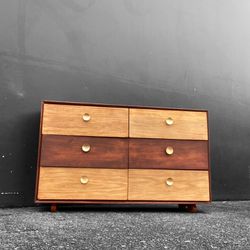 Unique Solid Wood MCM Dresser With A Reimagined Twist