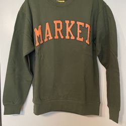 Chinatown Market Arc Puff Size M Crew neck Sweatshirt Dark Green