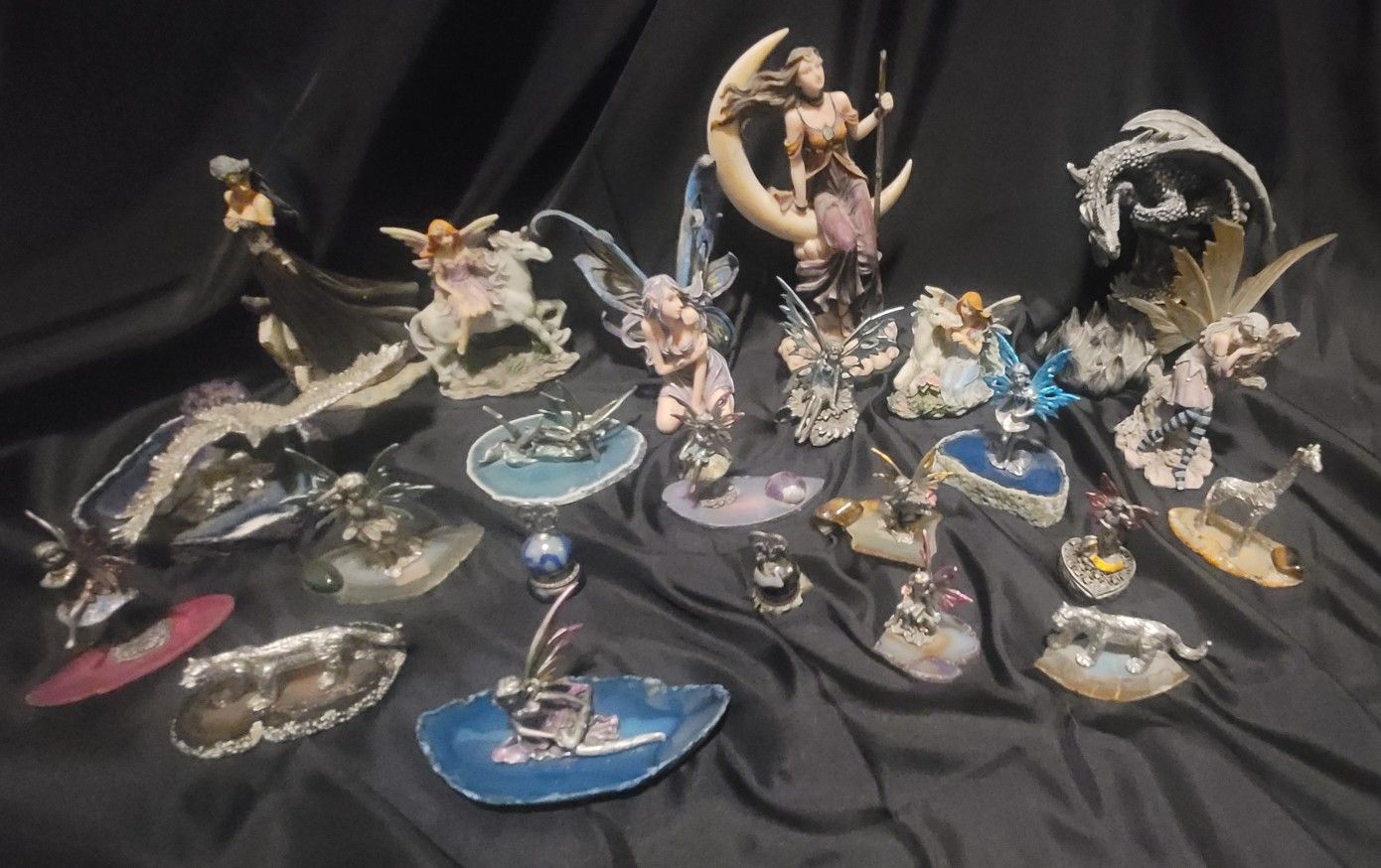 Fairy figurines Fairy statues Dragon statues Rocks and gems Which a figurines Fantasy figurines Pewter Fairy Pewter Faery Mythical magic wizard