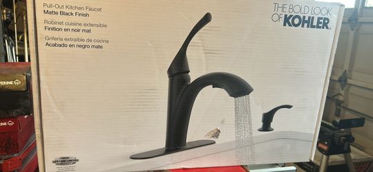 KOHLER Mistos Single-Handle Pull-Out Sprayer Kitchen Faucet 