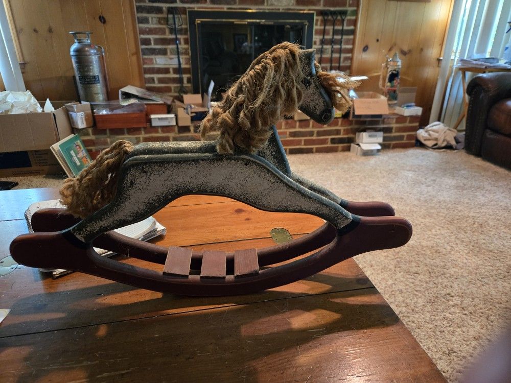 Primitive Folk Art Rocking Horse