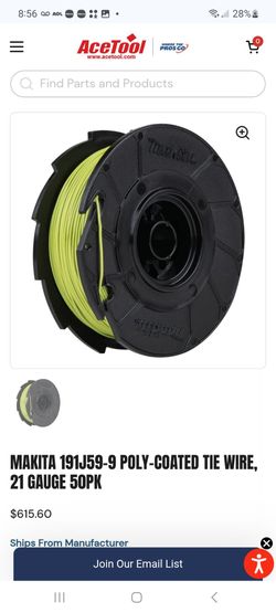 Makita 191J59-9 Poly-Coated Tie Wire, 21 Gauge, 50/pk $300