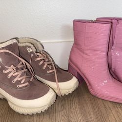 Size 7 Cole Haan Winter Boots & Pink Heels 