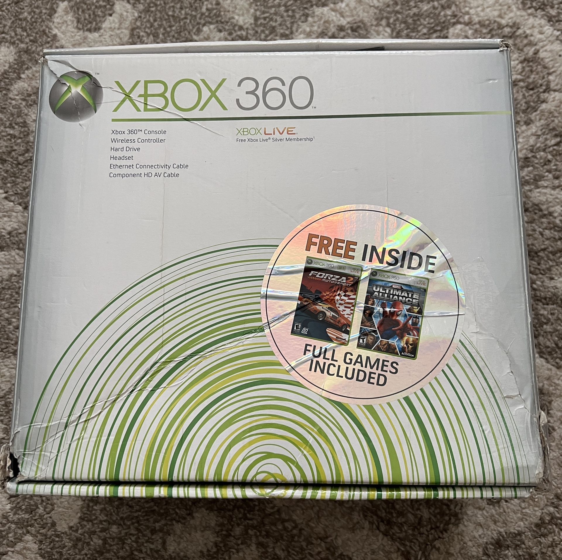 Xbox 360 Console Marvel Ultimate Alliance / Forza 2 Bundle
