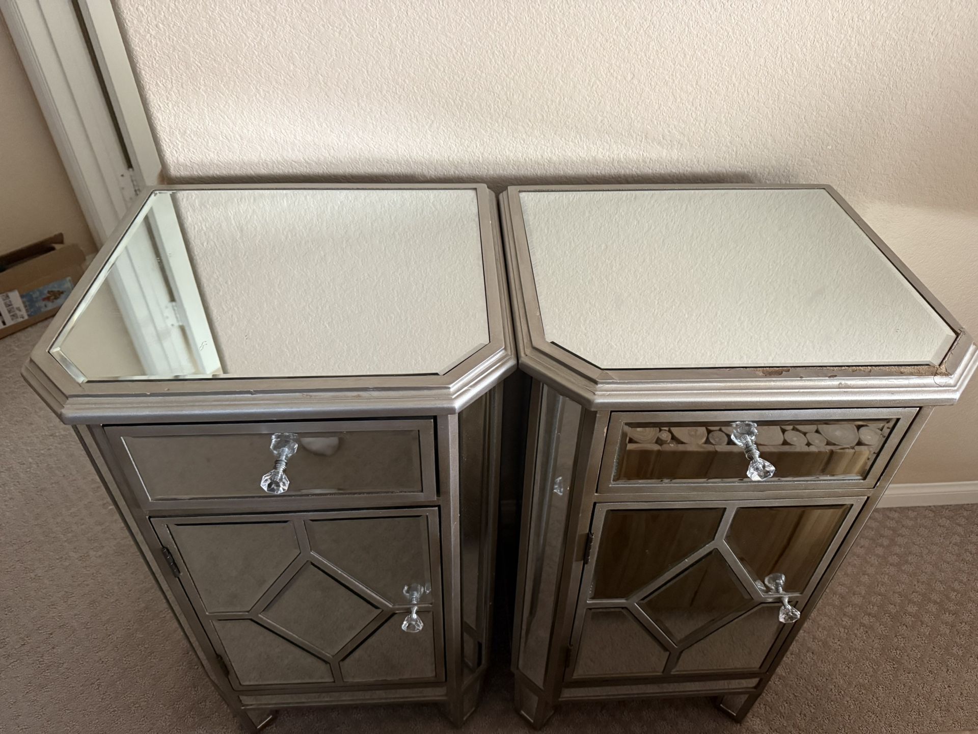 Mirrored Nightstand 