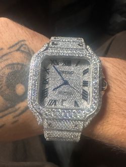 moissanite Cartier watch clean