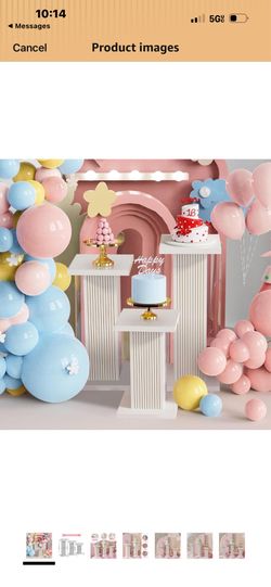 Pedestal Stands for Party with Fluted Panel 3Pcs White Square Pedestal Display Plinth Pillars for Parties Wood Cake Pedestal Stand Dessert Table for W