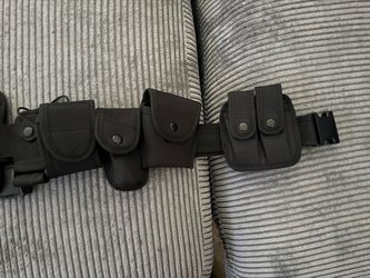 Black Tactical Duty Belt with Pouches