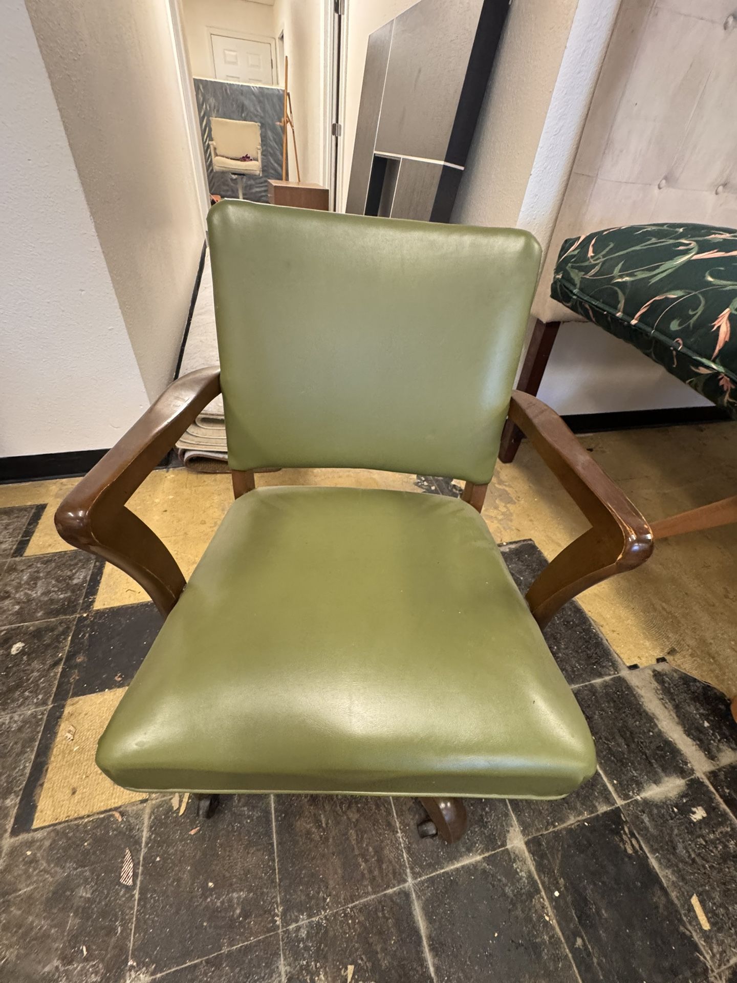 Green Midcentury Office Chair