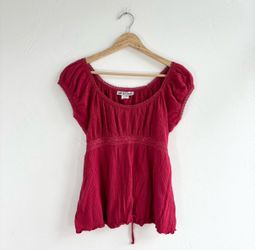 Red babydoll top