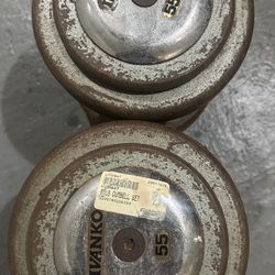 (2) Ivanko Dumbbells 55lbs Each