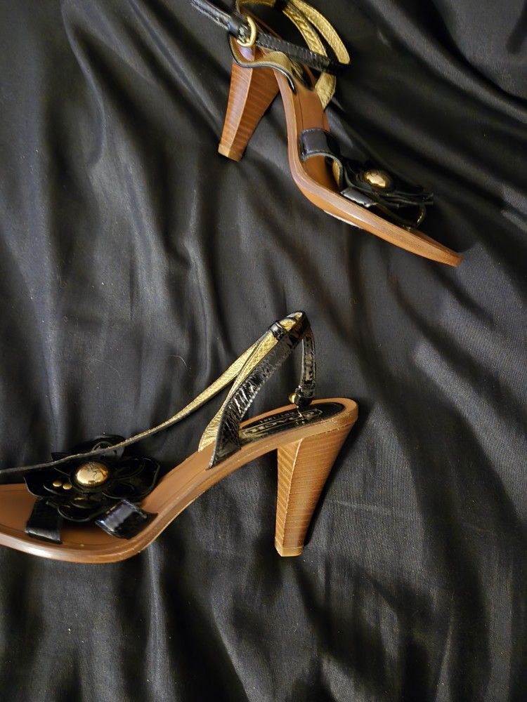 Coach Strappy Heeled Sandal Size 7B
