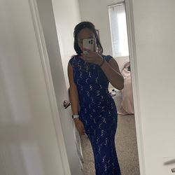 Windsor blue mermaid prom dress