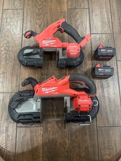 Milwaukee bandsaw 2 saws M18 fuel  and 2 battery excellent condition