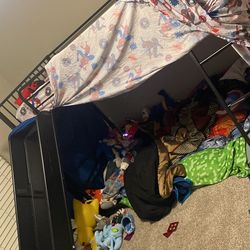 Black Bunk bed with slide