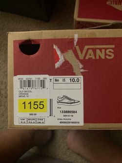 Old skool orange vans