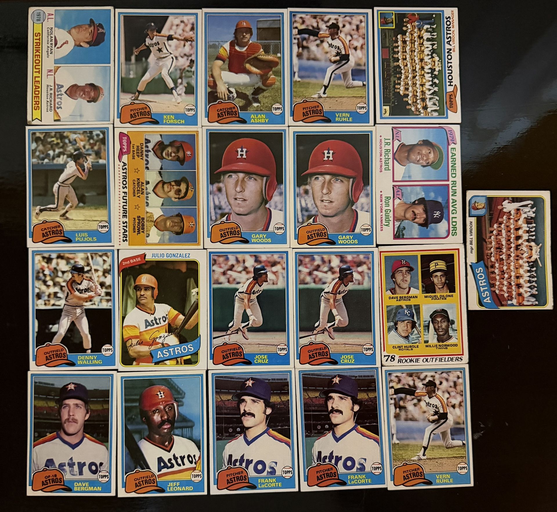 Vintage Houston Astros Baseball Card Lot 1970s 1980s Topps