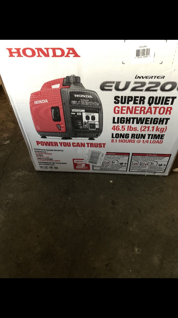 Honda generator eu2200 super Quiet