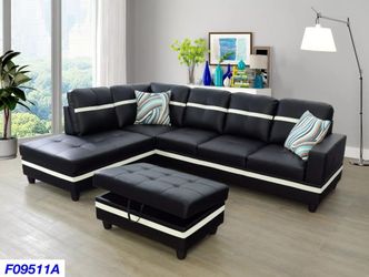 Sectional and ottoman