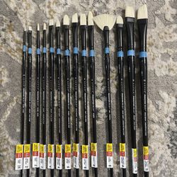 Aspen Black & Blue Princeton Artist Paint Brushes Bundle #3