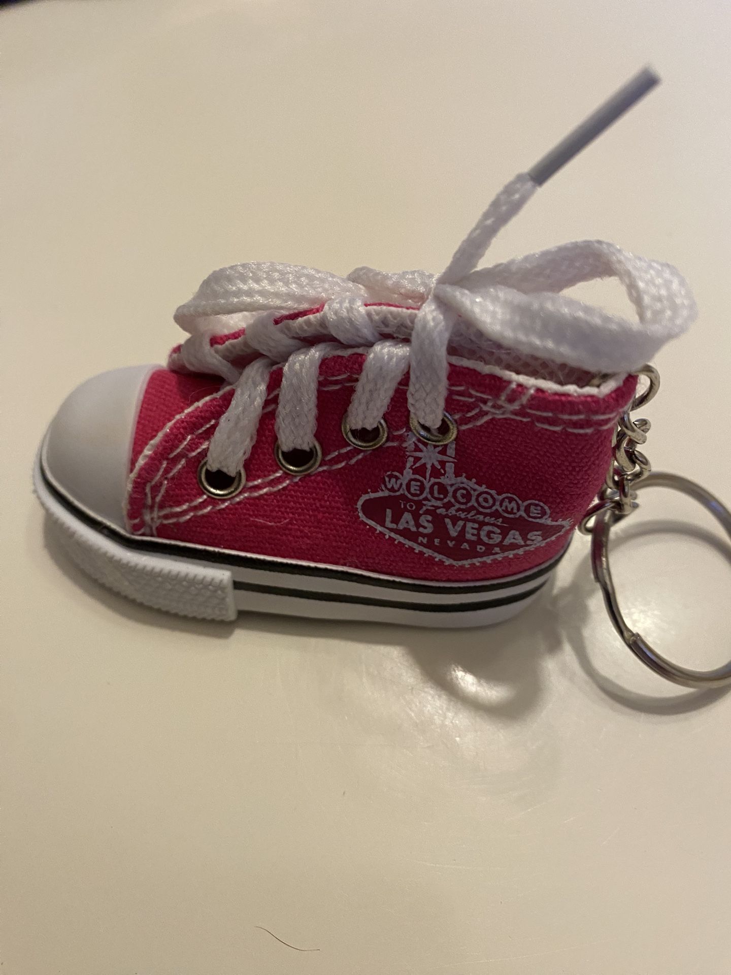 Keychain Pink Canvas Hightop Sneaker Las Vegas